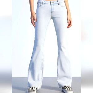 PACSUN Light Wash Flare Jeans